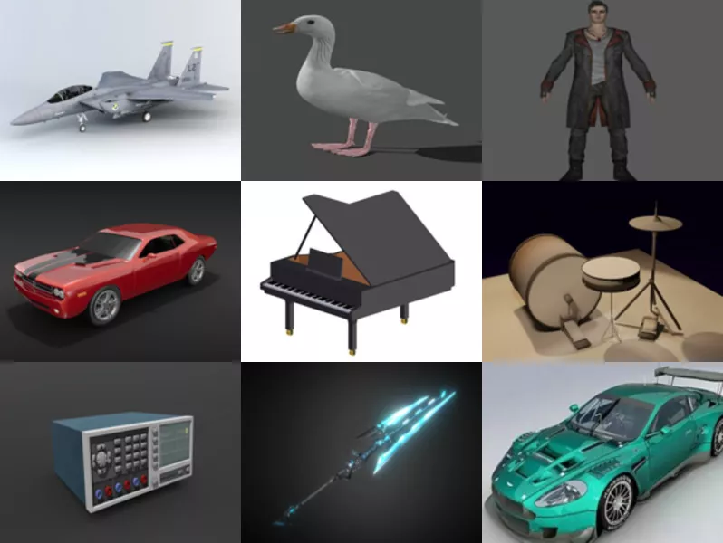 Top 12 Blender 3D Models – Week 2020-44
