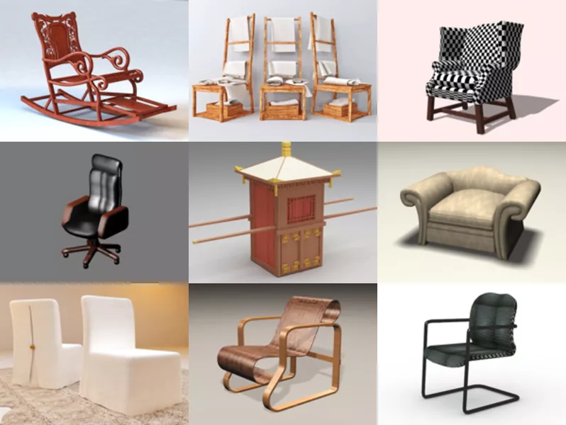 Top 12 Chair Free 3D Models Collection – Week 2020-45