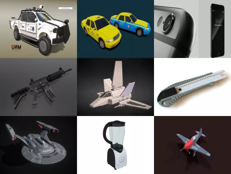 10 Free Blender 3D Models: iPhone, Car, Spaceship, Aircraft
