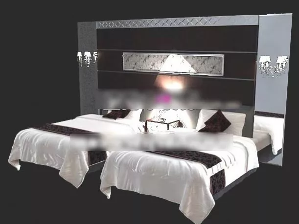 Bunk Bed With Cabinet 3d model
