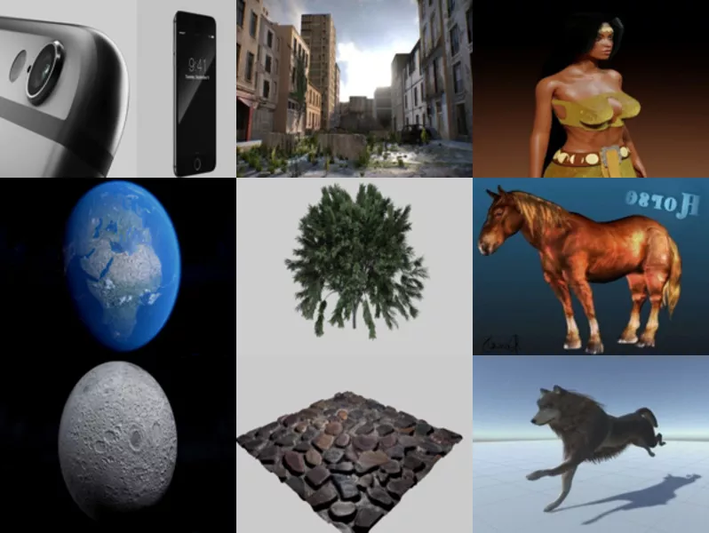 10 High Quality Free Blender 3D Models: Character, Phone, Tree, Grass, Animal, Planet, Building