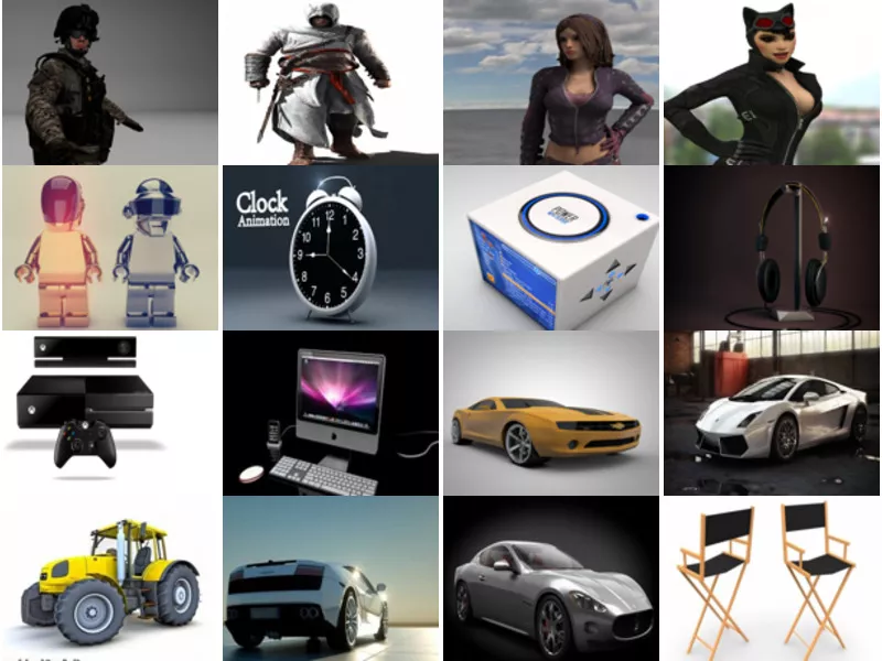 Top 20 High Quality Cinema 4D Free 3D Models: Character, Electronic Gadget, Vehicle, Furniture