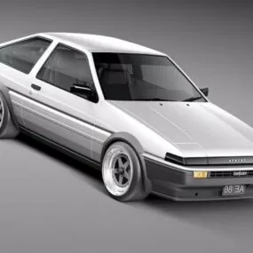 Toyota Ae86 Trueno Car 3d model