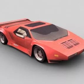 Vintage Car Vector W8 1989 3d model