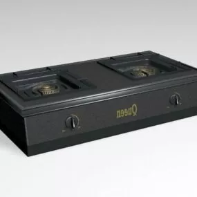 2 Burner Gas Cooktop Stove 3d model