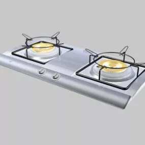 Burner Gas Stove Top 3d model