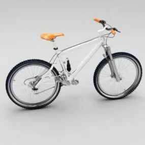 Mountain Bike White Painted 3d model