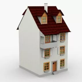 Three Story Small House 3d model
