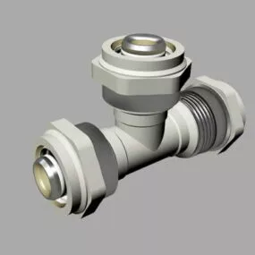 3way Pipe Connector 3d model