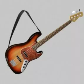 Four String Bass Guitar 3d model