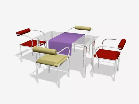 Dressing Table With Two Drawers 3d model