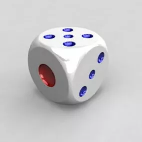 Modern 6 Sided Dice 3d model