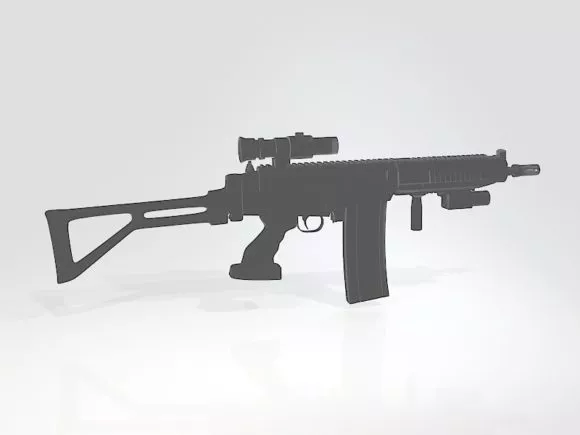 Sniper Riffle Svds Force 3d model