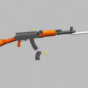 Ak47 With Bayonet 3d model