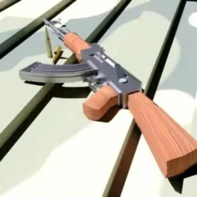 Ak47 Gun Arnold Type 3d model
