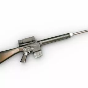 Ar10t Rifle Gun 3d model