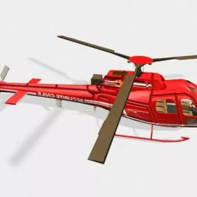 As350 Squirrel Helicopter 3d model