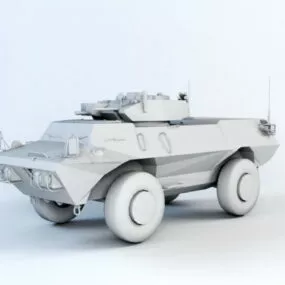 Low Poly Asv Military Vehicle 3d model