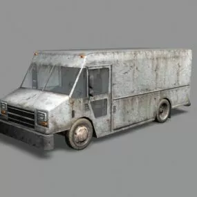 Abandoned Container Van 3d model