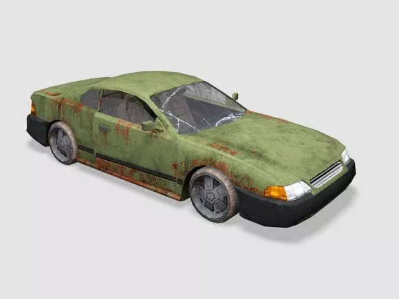 Futuristic Car Industrial Steel Cover 3d model