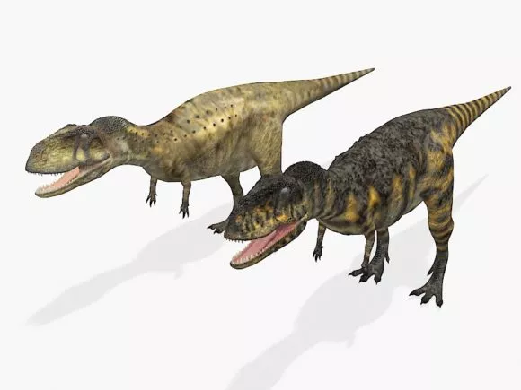 Dinosaur Velociraptor With Skin Texture 3d model