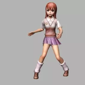 Cute Anime Baby Girl 3d model
