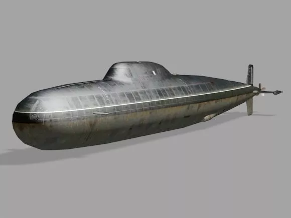 Nuclear Powered Attack Submarine 3d model Nuclear Powered Attack Submarine 3d model