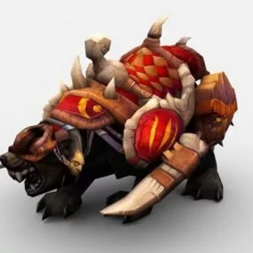 Anime Battle Bear Warrior 3d model