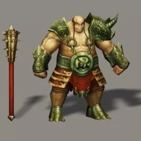 Cartoon Barbarian Warrior 3d model