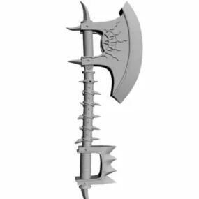 European Ancient Battle Axe 3d model