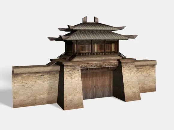 Of Main Entrance Of School 3d model