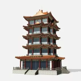 Ancient Building Chinese Pagoda 3d model