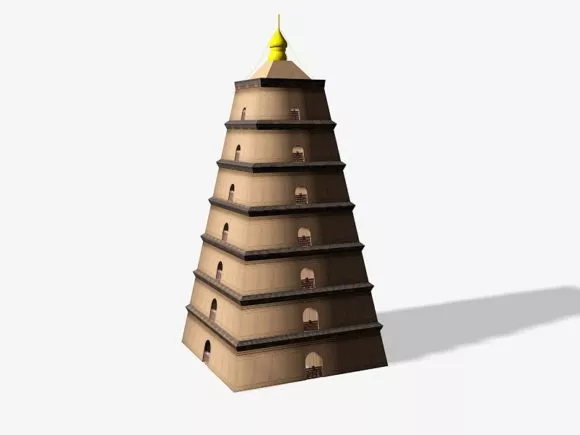 Old School Building 3d model