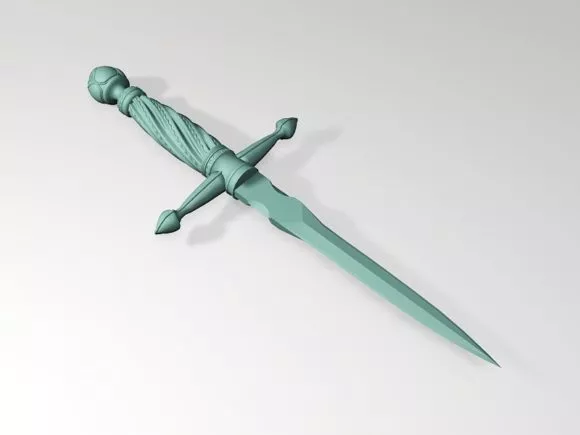 Rare Dagger With Case 3d model