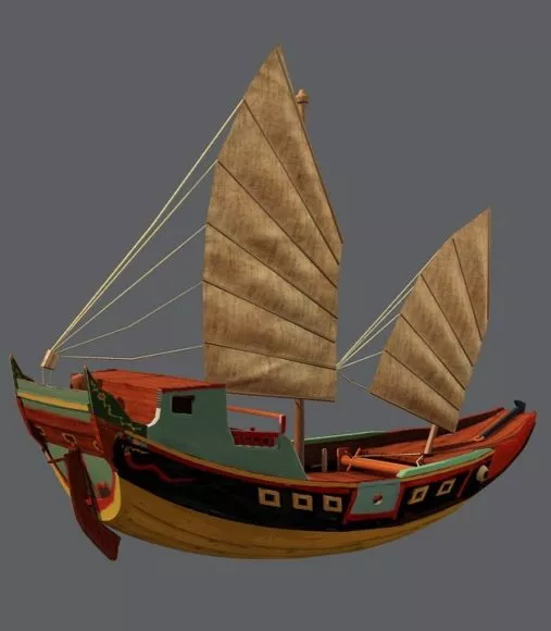 Black Jack Sailing Boat 3d model