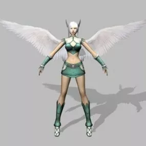 Angel Warrior Girl Character 3d model