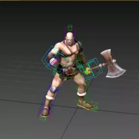 Animated Celtic Warrior 3d model