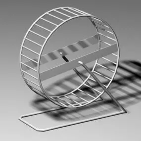 Hamster Wheel Cage 3d model
