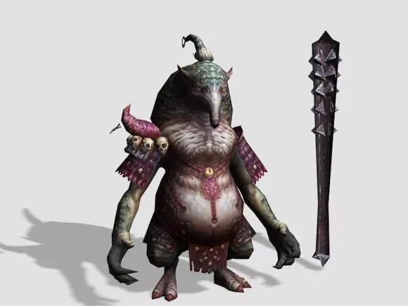 Pangolin Warrior Character 3d model