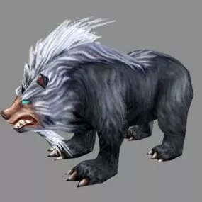 Black Bear Anime Animal 3d model