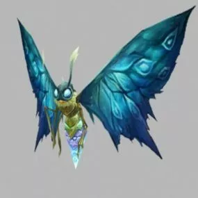 Anime Beautiful Butterfly 3d model