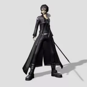 Kirito Anime Character 3d model