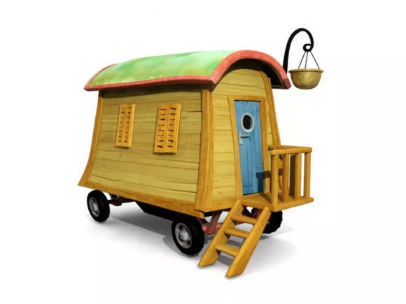 Cartoon Punk Wagon 3d model