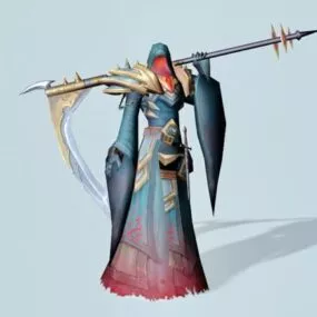Anime Death Scythe Character 3d model