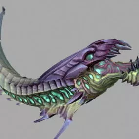 Evil Dragon Head 3d model
