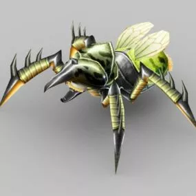 Anime Green Beetle Spider 3d model