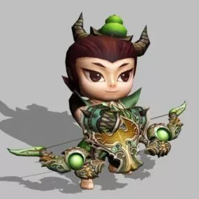 Chinese Anime Hunter Boy 3d model
