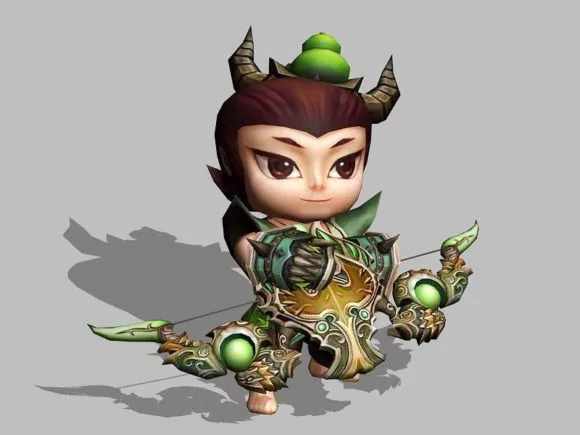 Yellow Butterfly Fairy 3d model