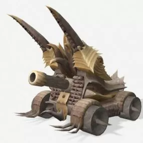 Anime Game Siege Howitzer 3d model