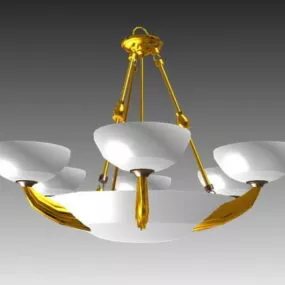 Antique Art Deco Chandelier 3d model